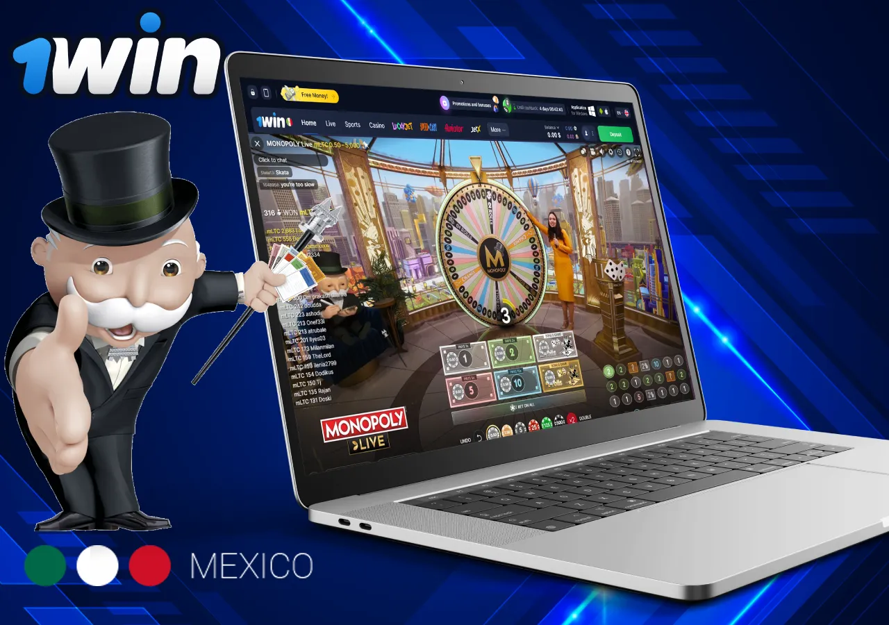 1win casinoda Monopoly oynayın